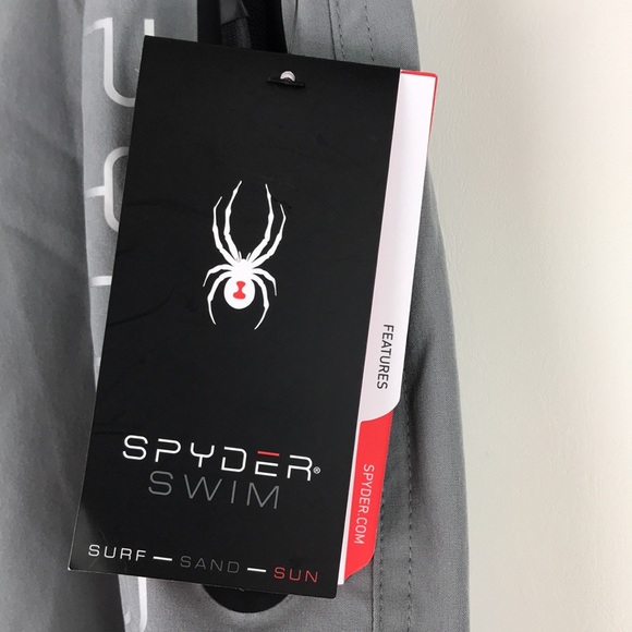 SPYDER Side Logo Hybrid Board Shorts Grey NWT - Picture 8 of 14
